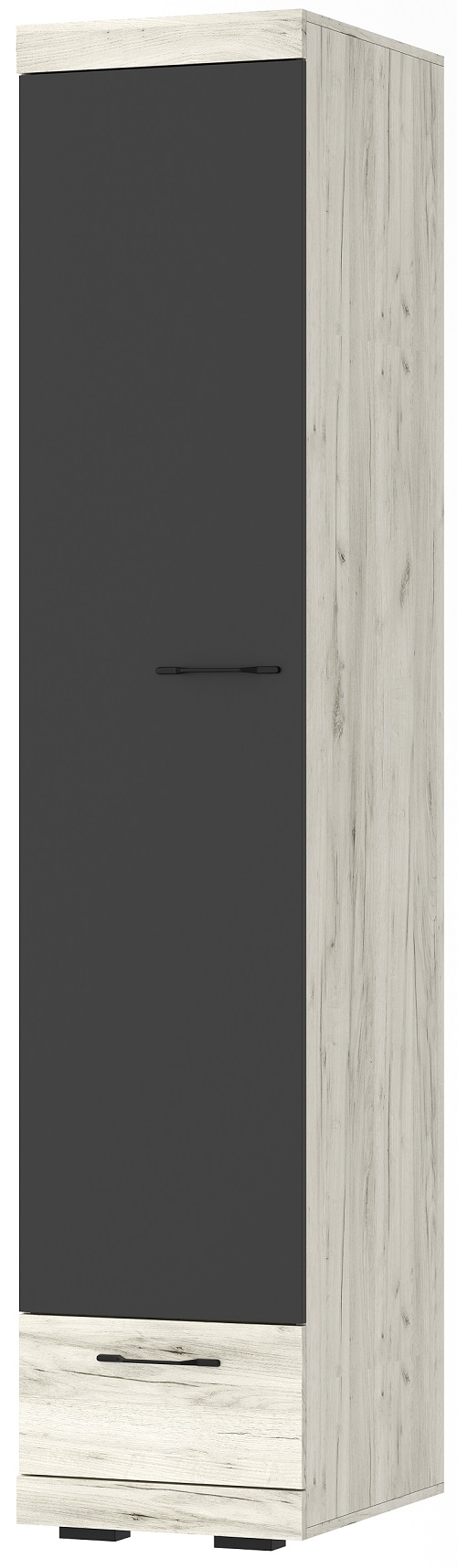 Шкаф Соната ШС-450 Дуб крафт белый/Антрацит