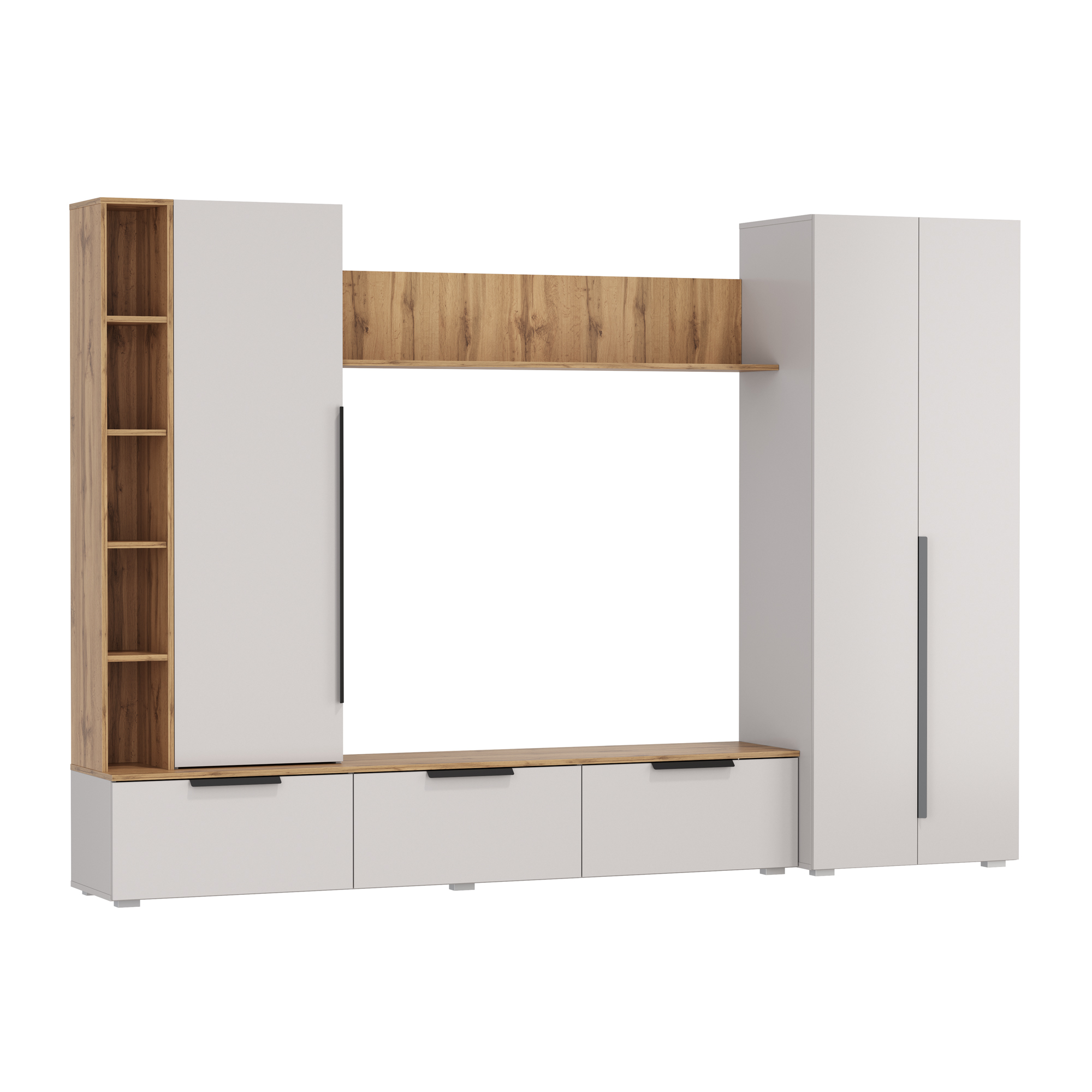 Аккорд Шкаф многоцелевого назначения 63.02 Кашемир/Дуб крафт золотой